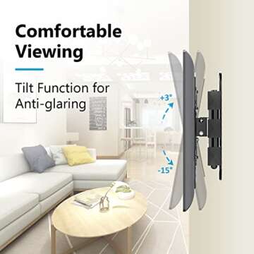 Full Motion TV Wall Mount TV Bracket for Most 28-55 Inch Flat Screen TVs, Blue Stone TV Mount with Articulating Dual Arms Tilt Swivel, Wall Mount TV Bracket VESA 400x400mm TV Monitor Mount