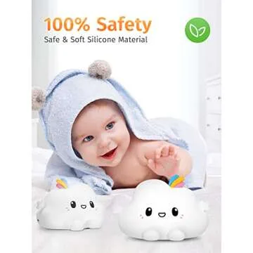 Mubarek LED Cloud Lights Cloud Lamp Cloud Decor, Remote 16 Colors Silicone Cloud Lights for Ceiling Clouds, Dimmable Cloud Led Lights,Portable Rechargeable Cute Lamp,Kawaii LED Cloud Decor Cute Gifts