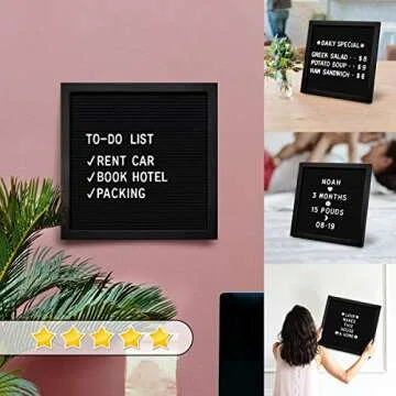 Premium Black Felt Letter Board - Creative Home Decor