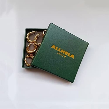 14K Gold Hoop Earrings Set | Chunky & Hypoallergenic