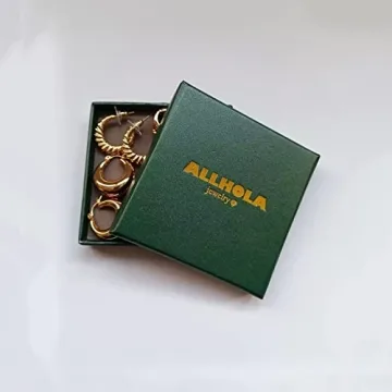 14K Gold Hoop Earrings Set | Chunky & Hypoallergenic