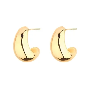 14K Gold Hoop Earrings Set | Chunky & Hypoallergenic