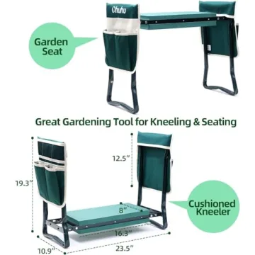 Ohuhu Heavy Duty Garden Kneeler & Seat for Pain-Free Gardening