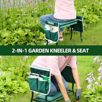 Ohuhu Heavy Duty Garden Kneeler & Seat for Pain-Free Gardening