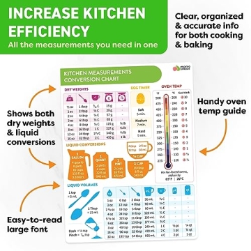 Effortless Cooking with Our Kitchen Conversion Chart Magnet