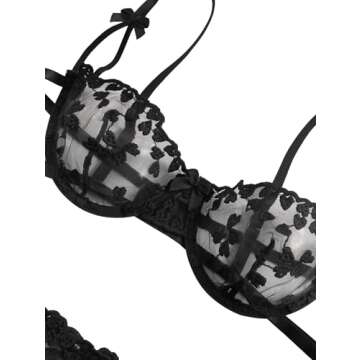 Lilosy Sexy Underwire Push Up Lingerie Set for Women