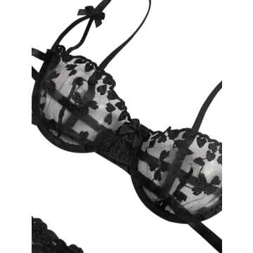 Lilosy Sexy Underwire Push Up Lingerie Set for Women