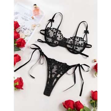 Lilosy Sexy Underwire Push Up Lingerie Set for Women