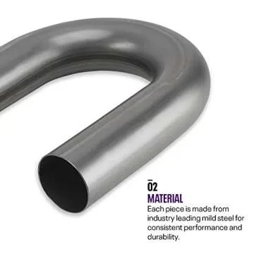 Combo Exhaust Pipe Mandrel Bend/Header Tubing, 2-1/2" Inch, Pair