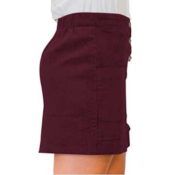 Susupeng Women High Waist Soft Faux Suede Button Down Skirt Slim Back Zip Side Pocket Mini Skirts (Small, Corduroy WineRed)