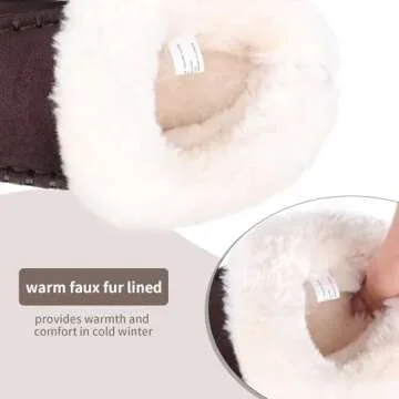 Toddler Kids House Shoes Slippers with Memory Foam Fuzzy and Warm Cozy Comfort Fleece Clog Slip On Sole Protection for Boys Girls Indoor Outdoor U422BBLFX217.SY-Brown-24.5