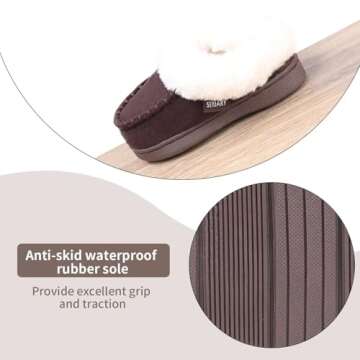 Toddler Kids House Shoes Slippers with Memory Foam Fuzzy and Warm Cozy Comfort Fleece Clog Slip On Sole Protection for Boys Girls Indoor Outdoor U422BBLFX217.SY-Brown-24.5