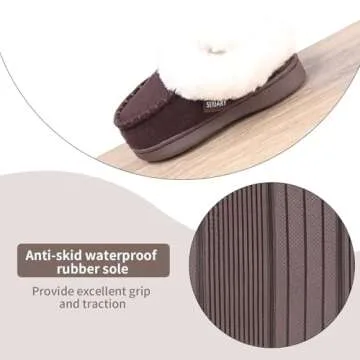 Toddler Kids House Shoes Slippers with Memory Foam Fuzzy and Warm Cozy Comfort Fleece Clog Slip On Sole Protection for Boys Girls Indoor Outdoor U422BBLFX217.SY-Brown-24.5