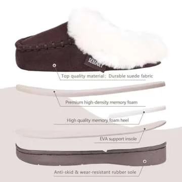 Toddler Kids House Shoes Slippers with Memory Foam Fuzzy and Warm Cozy Comfort Fleece Clog Slip On Sole Protection for Boys Girls Indoor Outdoor U422BBLFX217.SY-Brown-24.5