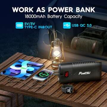 POWESU Jump Starter 2000A Compact Portable 12V Booster