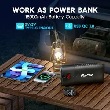 POWESU Jump Starter 2000A Compact Portable 12V Booster