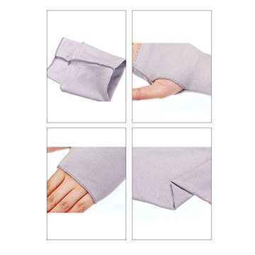 Bememo 4 Pack Stylish Fingerless Cotton Gloves for Women
