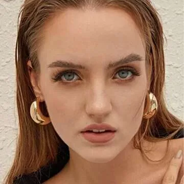 PABBEU Water Drop Earring Dupes - Hypoallergenic Gold Hoops