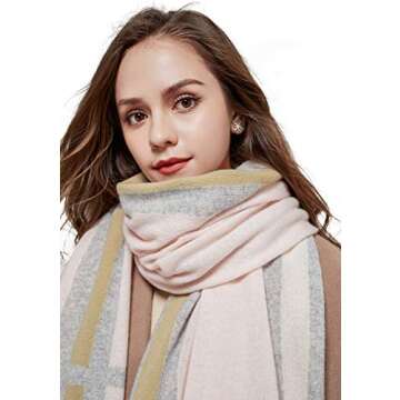 RIONA Women's 100 Australian Merino Wool Cold Weather Scarf Knitted Soft Warm Neckwear Wrap Shawl