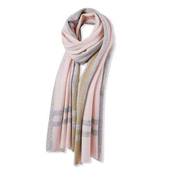 RIONA Women's 100 Australian Merino Wool Cold Weather Scarf Knitted Soft Warm Neckwear Wrap Shawl