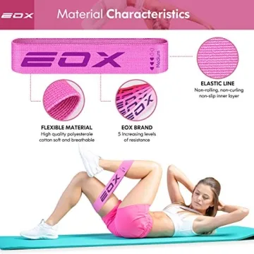 EOX Non-Slip Fabric Resistance Bands for Ultimate Fitness