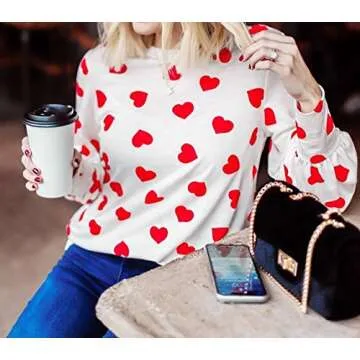 Chic Ivay Women’s Valentine’s Heart Sweater for All Occasions