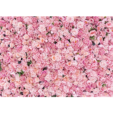 LYWYGG 7x5FT Flowers Backdrop Valentine's Day Decoration Rose Backdrops for Photography 3D Flowers W...