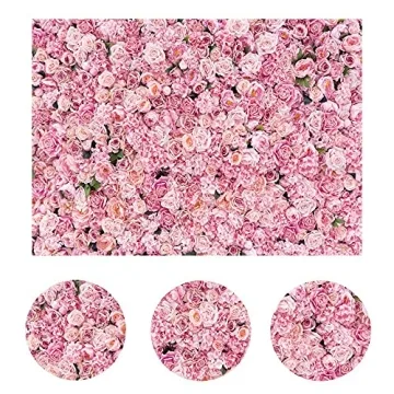 LYWYGG 7x5FT Floral Backdrop for Valentine's Day