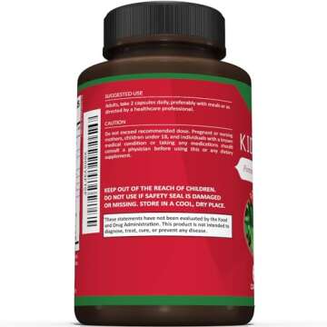 Premium Kidney Cleanse Supplement – Powerful Kidney Support Formula with Cranberry Extract Helps Support Healthy Kidneys & Urinary Tract Support– 60 Vegetarian Capsules