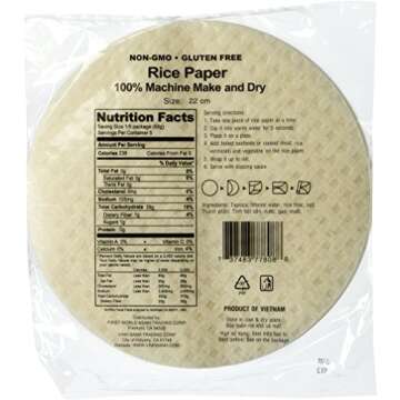 5 Packs Three Ladies Spring Roll Rice Paper ( Round 22 Cm )