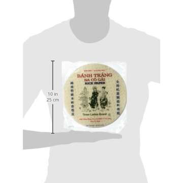 5 Packs Three Ladies Spring Roll Rice Paper ( Round 22 Cm )