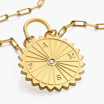 Personalized Sun Compass Necklace for Women - Oak & Luna