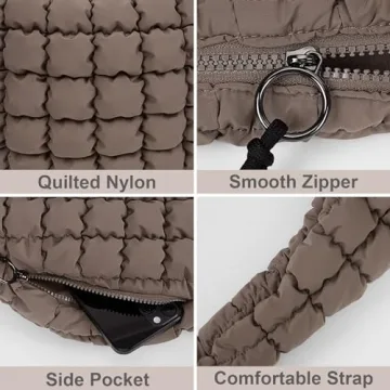 Juoxeepy Quilted Tote Bag Large Puffer Shoulder Carryall