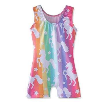 HOZIY Sparkly Gymnastics Leotard for Girls - Size 6-7 Years