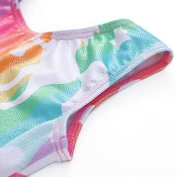 HOZIY Sparkly Gymnastics Leotards for Girls Ages 6-7
