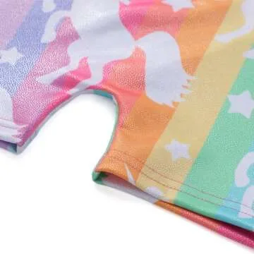 HOZIY Sparkly Gymnastics Leotards for Girls Ages 6-7