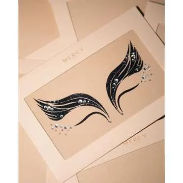 MERCY LONDON Black Swan Face Jewels for Festivals & Glam