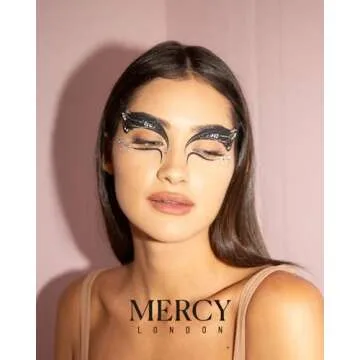 MERCY LONDON Black Swan Face Jewels for Festivals & Glam