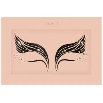 MERCY LONDON Black Swan Face Jewels for Festivals & Glam