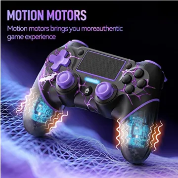 VidPPluing Wireless Purple Lightning Controller for PS4