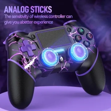VidPPluing Wireless Purple Lightning Controller for PS4