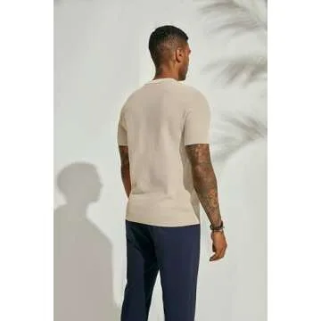 PJ PAUL JONES Men's Stylish Waffle Knit T-Shirt