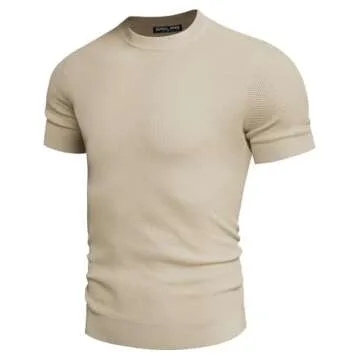 PJ PAUL JONES Men's Stylish Waffle Knit T-Shirt