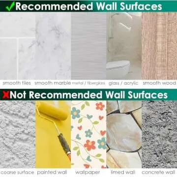 Jovware Shower Caddy Adhesive Replacement Stickers Sticker Shelf Basket Strips Suction Hooks Large Strong Hook for Bathroom Storage Corner Transparent Shelves Wall Mount 2 Hooks 6 1/2"