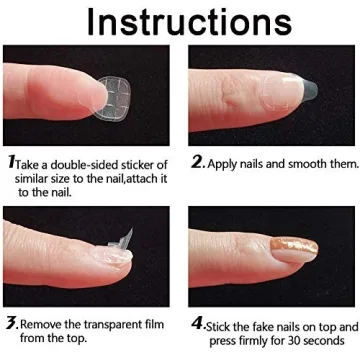 Double-Sided Nail Adhesive Tabs for Easy Press-On Application