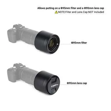 Lens Hood for Canon RF 800mm f/11 is STM, RF 200-800mm f/6.3-9 is USM Lens on EOS R6 R5 RP R Ra Camera,Reversible Lens Shade Replace Canon ET-101 Hood, Compatible with 95mm Filters and 95mm Lens Cap