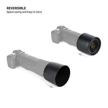 Lens Hood for Canon RF 800mm f/11 is STM, RF 200-800mm f/6.3-9 is USM Lens on EOS R6 R5 RP R Ra Camera,Reversible Lens Shade Replace Canon ET-101 Hood, Compatible with 95mm Filters and 95mm Lens Cap