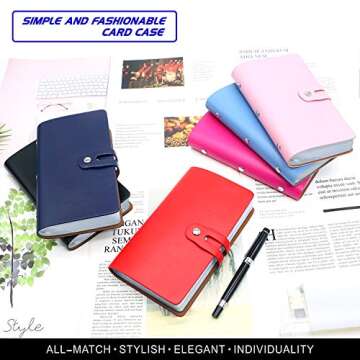 Padike RFID Credit Card Holder Business Card Organizer Business Card Holder, with 96 Card Slots Cred...