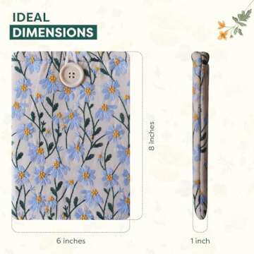 Handcrafted Padded Sleeve for 6-7 Inch E-Readers