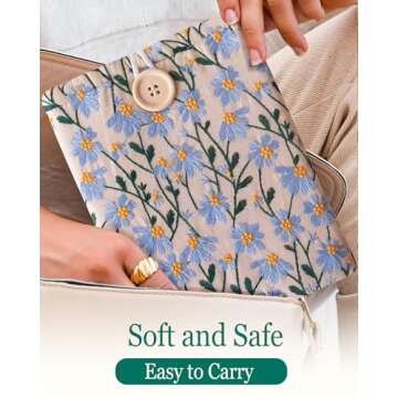 Handcrafted Padded Sleeve for 6-7 Inch E-Readers